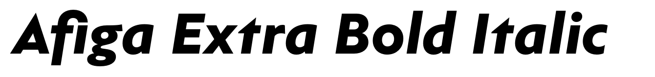 Afiga Extra Bold Italic